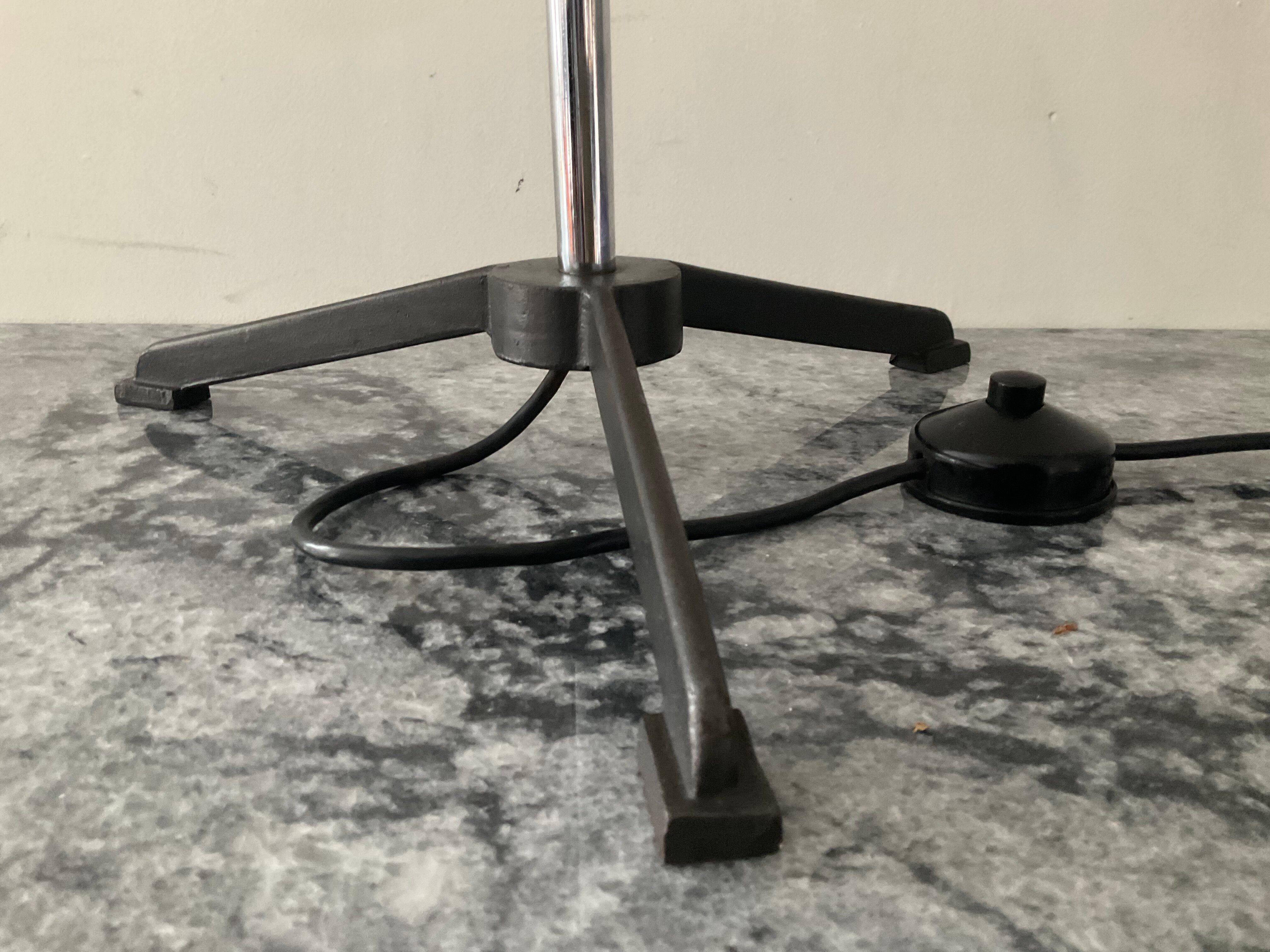 1970s floor lamp in metal and teak