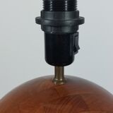 Pair of vintage mid century teak table lamps Kirk Copenhagen