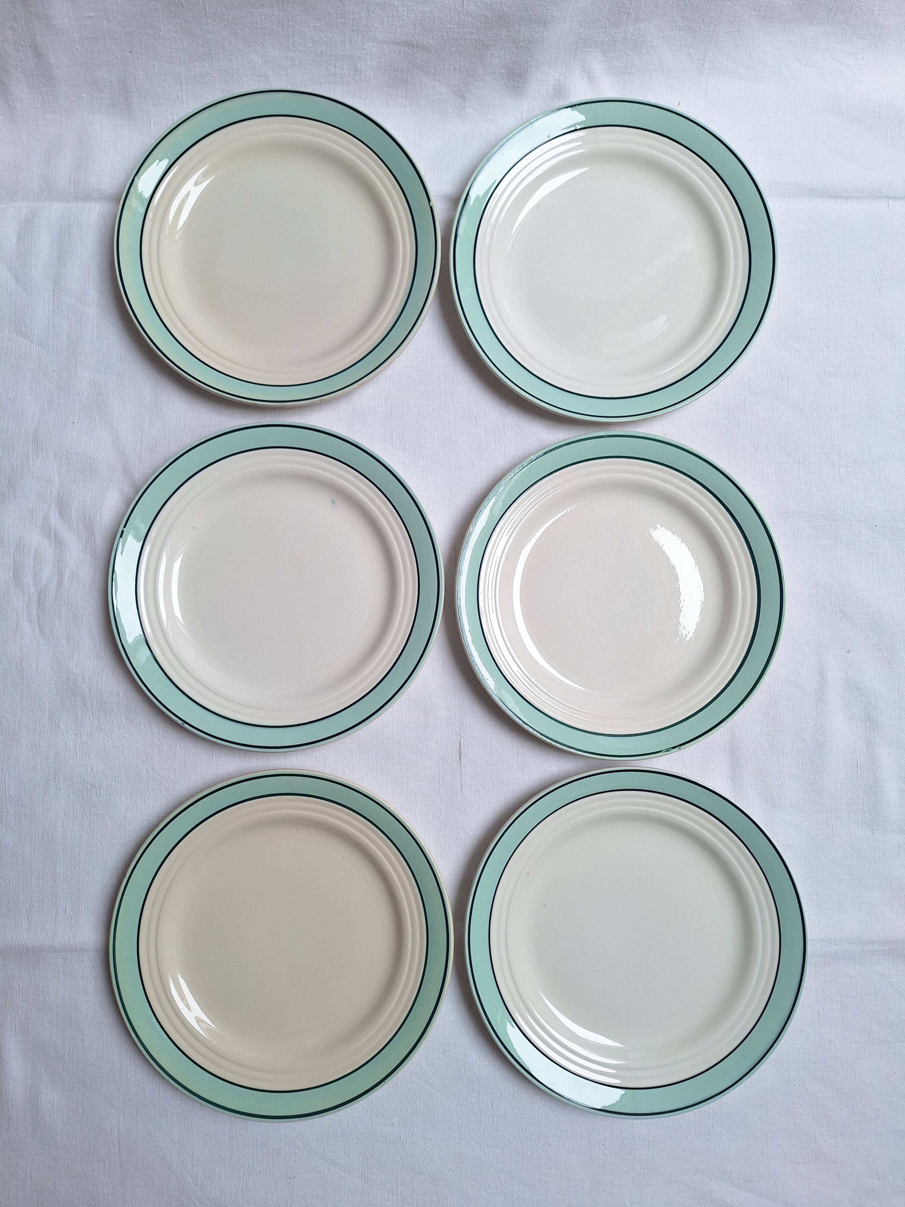 Céranord flat plates - Amanda model in green