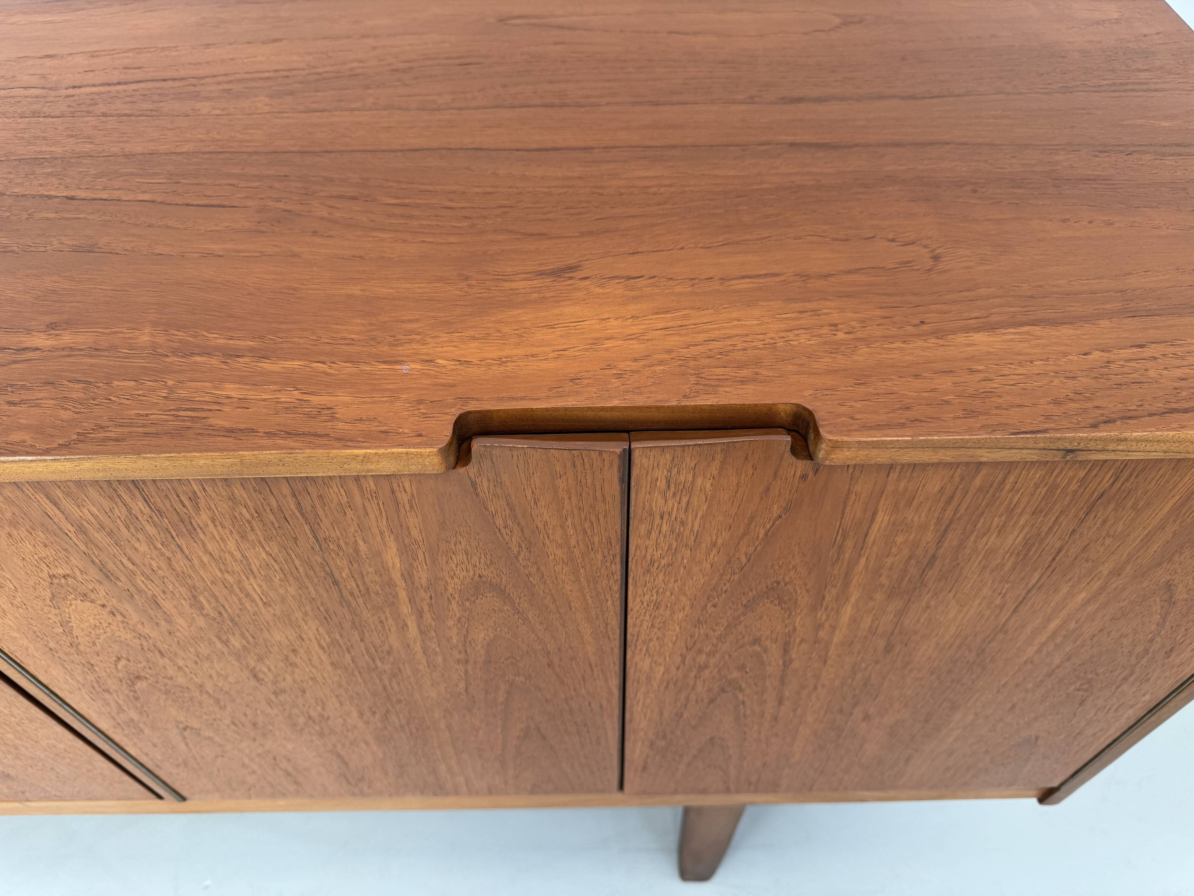 Unique vintage teak sideboard from the 1960s, produced by Nathan in the UK.