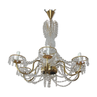 Brass chandelier, 1960s