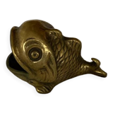 Cendrier en forme de poisson en bronze