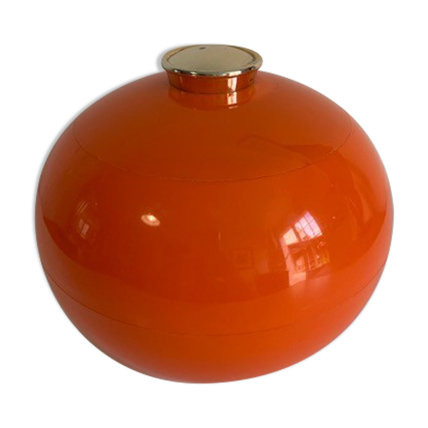 Vintage 70s orange ice cube tray