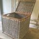 Chest in raffia or wicker