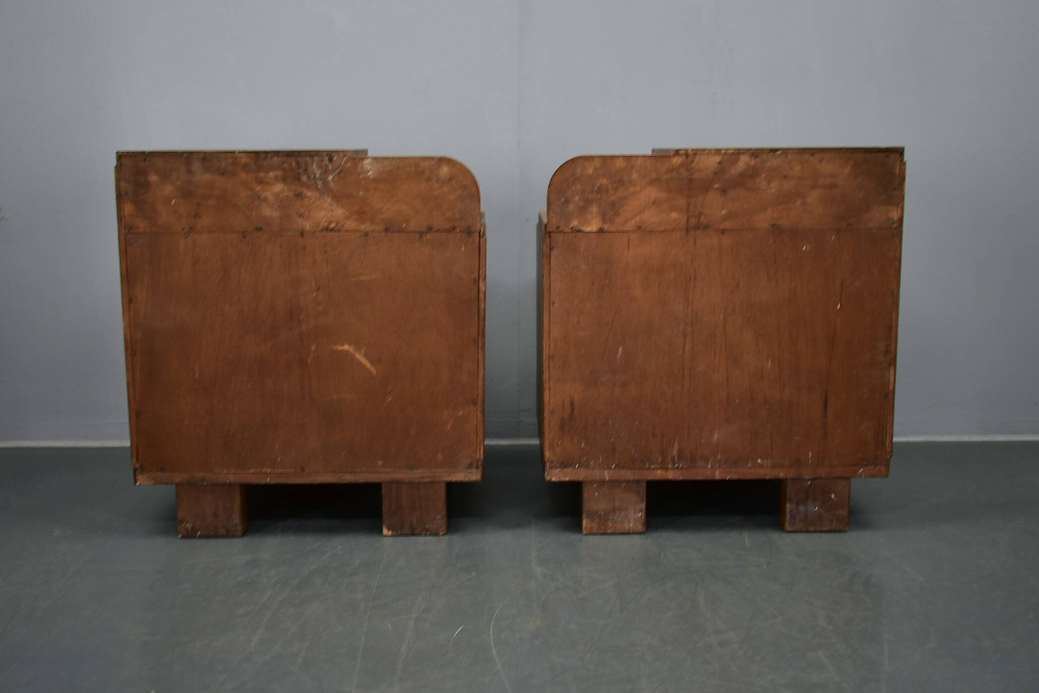 1935s Pair of Art Deco Bedside Tables, Czechoslovakia
