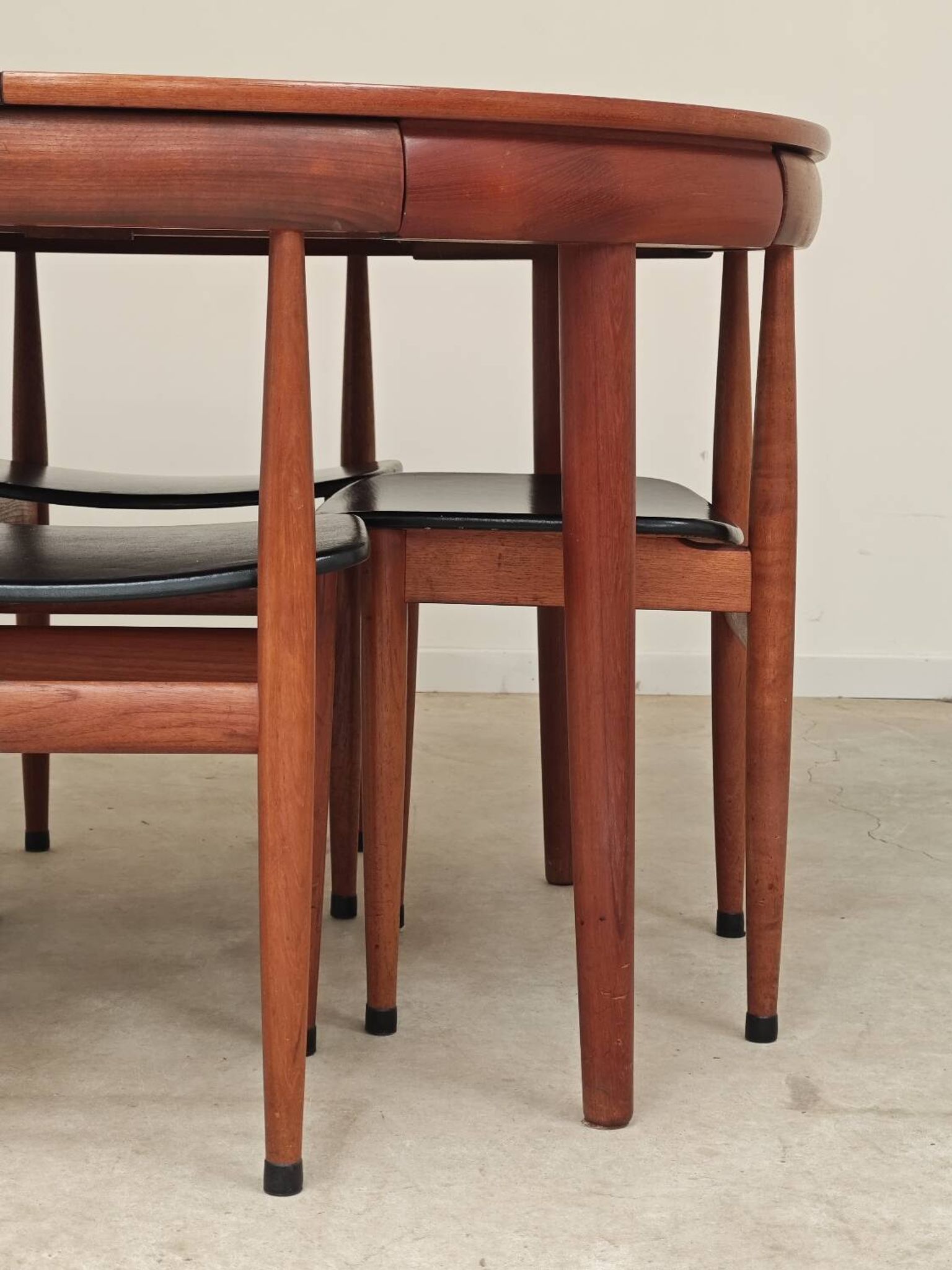 Table de repas et 4 chaises par Hans Olsen pour Frem Rojle  Danemark