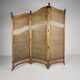 1970s Three-Panel Rattan Room Divider with Wicker Panels