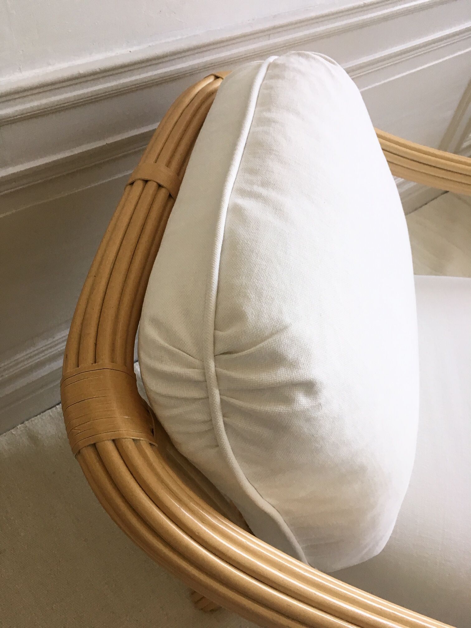 Restored vintage rattan chair