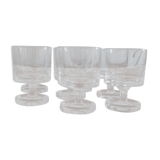 Set of 6 stemmed glasses