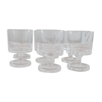 Set of 6 stemmed glasses
