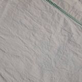 Drap ancien lin coton broderie 268X207