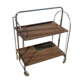 Folding serving table