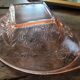 Art Deco molded pink glass bowl – Vallérysthal or Bohemian – 1930s