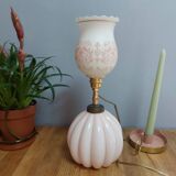 Pink opaline table lamp