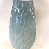 Blue ceramic vase