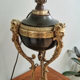 19th century Empire style gilded bronze cassolette lamp