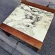 Vintage coffee table wood and marble