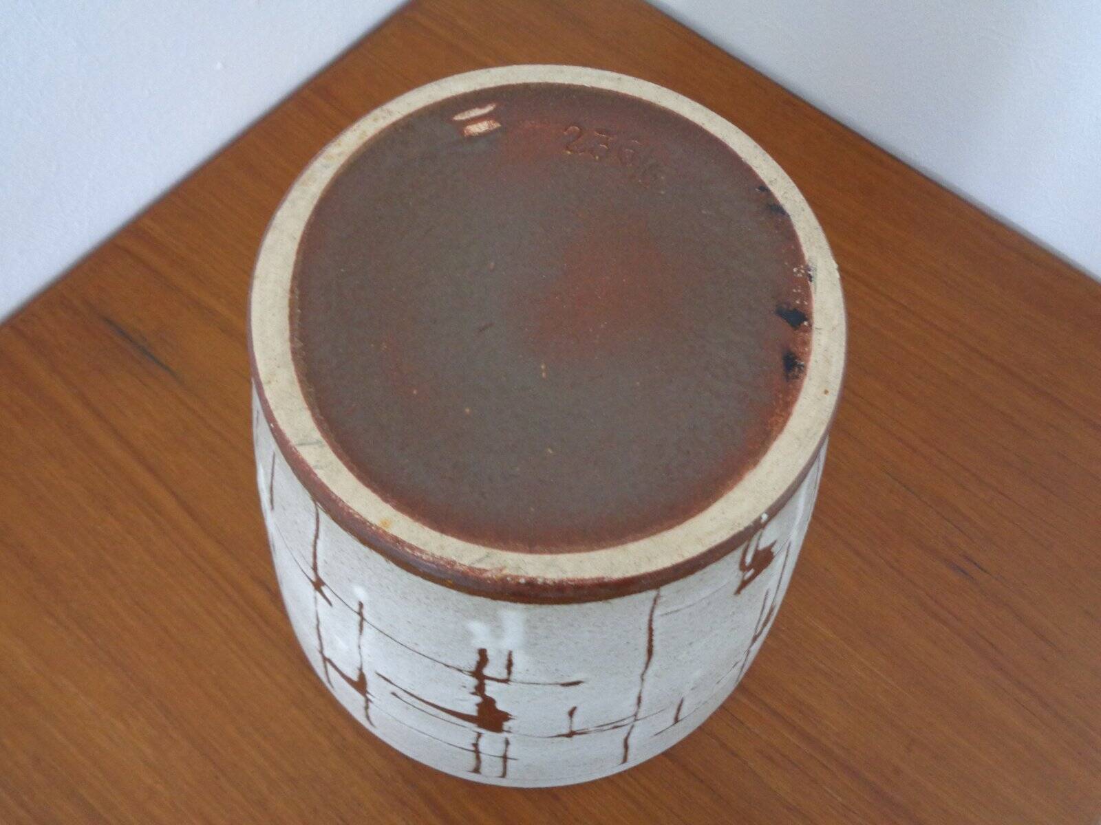 Large lava ceramic cachepot, 1970s