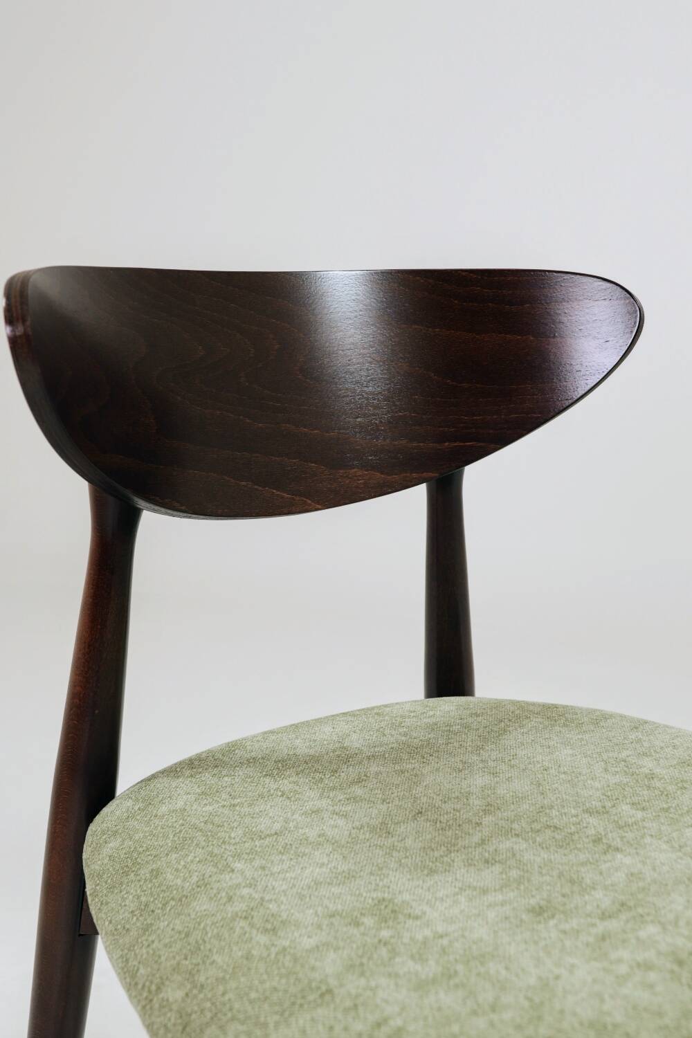 Modern set of 4 dining chairs, sage fabric