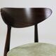 Modern set of 4 dining chairs, sage fabric