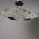 Vintage metal and glass ceiling light, Italy, 1990s