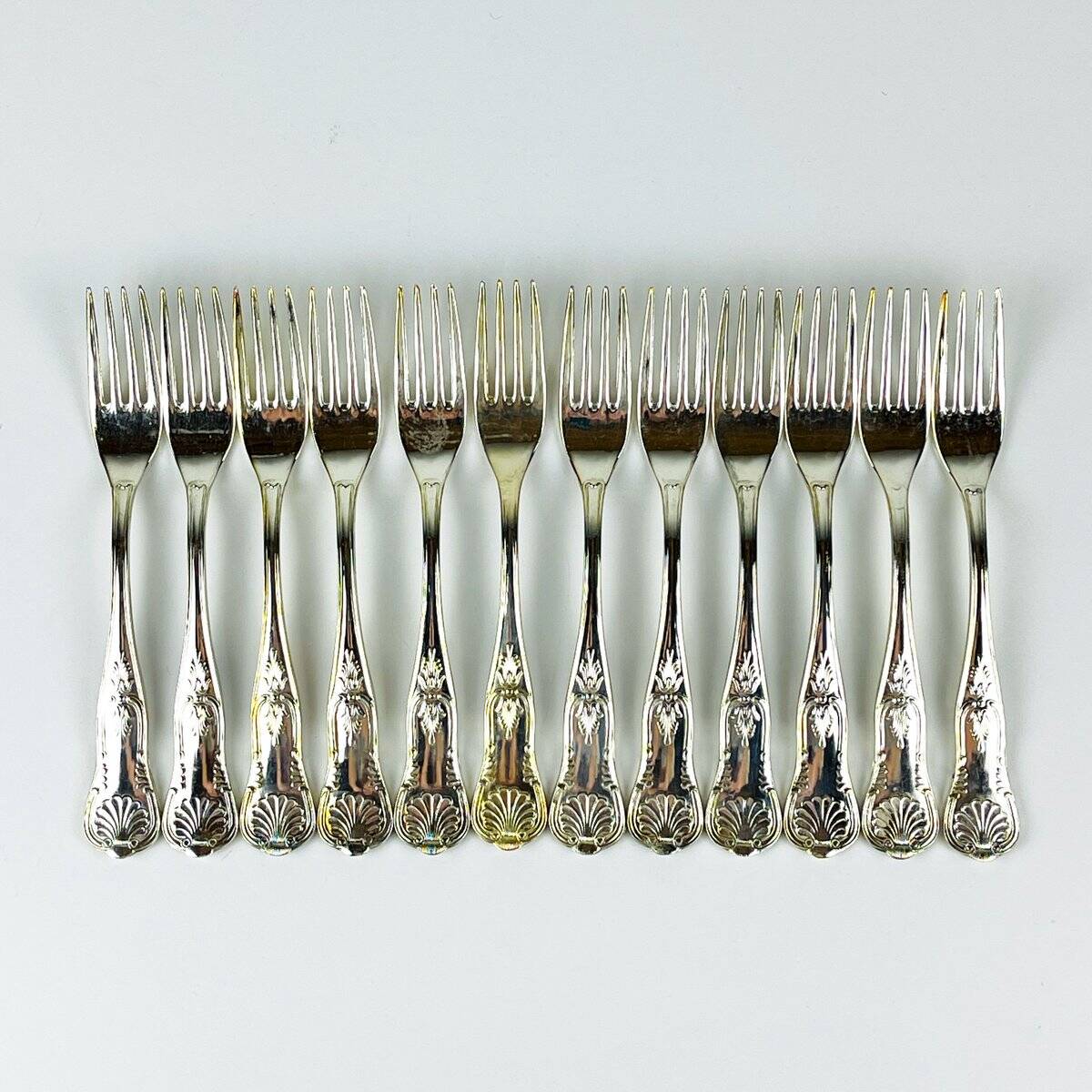 Antique silver cutlery, Italy, 1960s, set of 51.