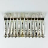 Antique silver cutlery, Italy, 1960s, set of 51.
