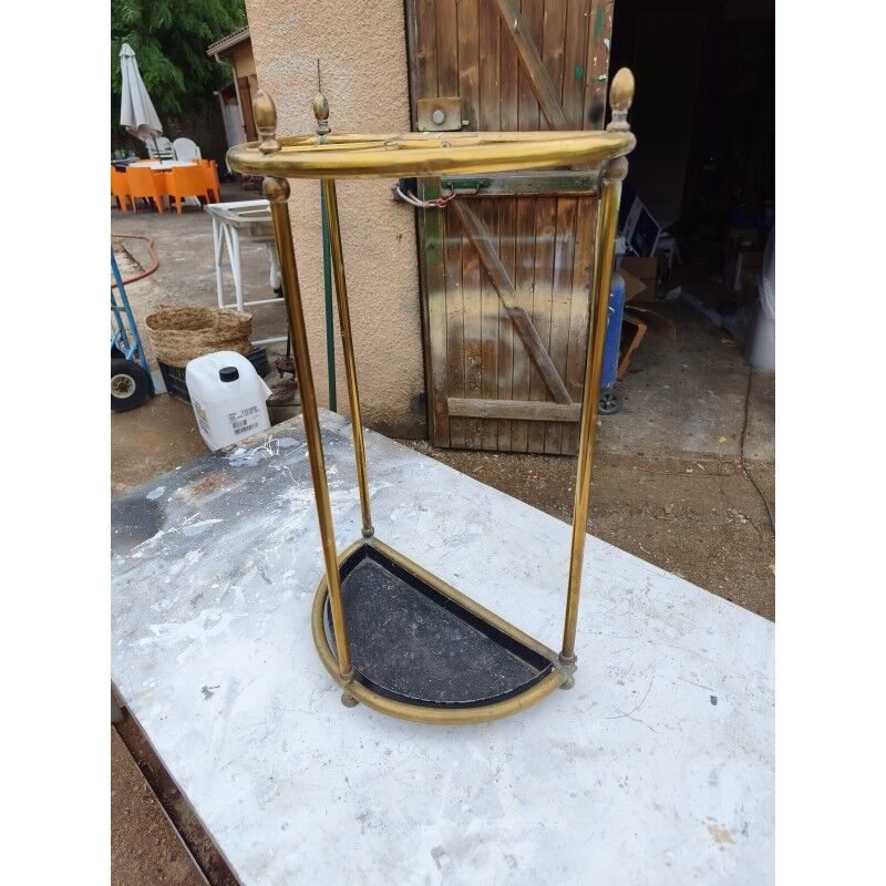 Umbrella stand 1900 brass and iron