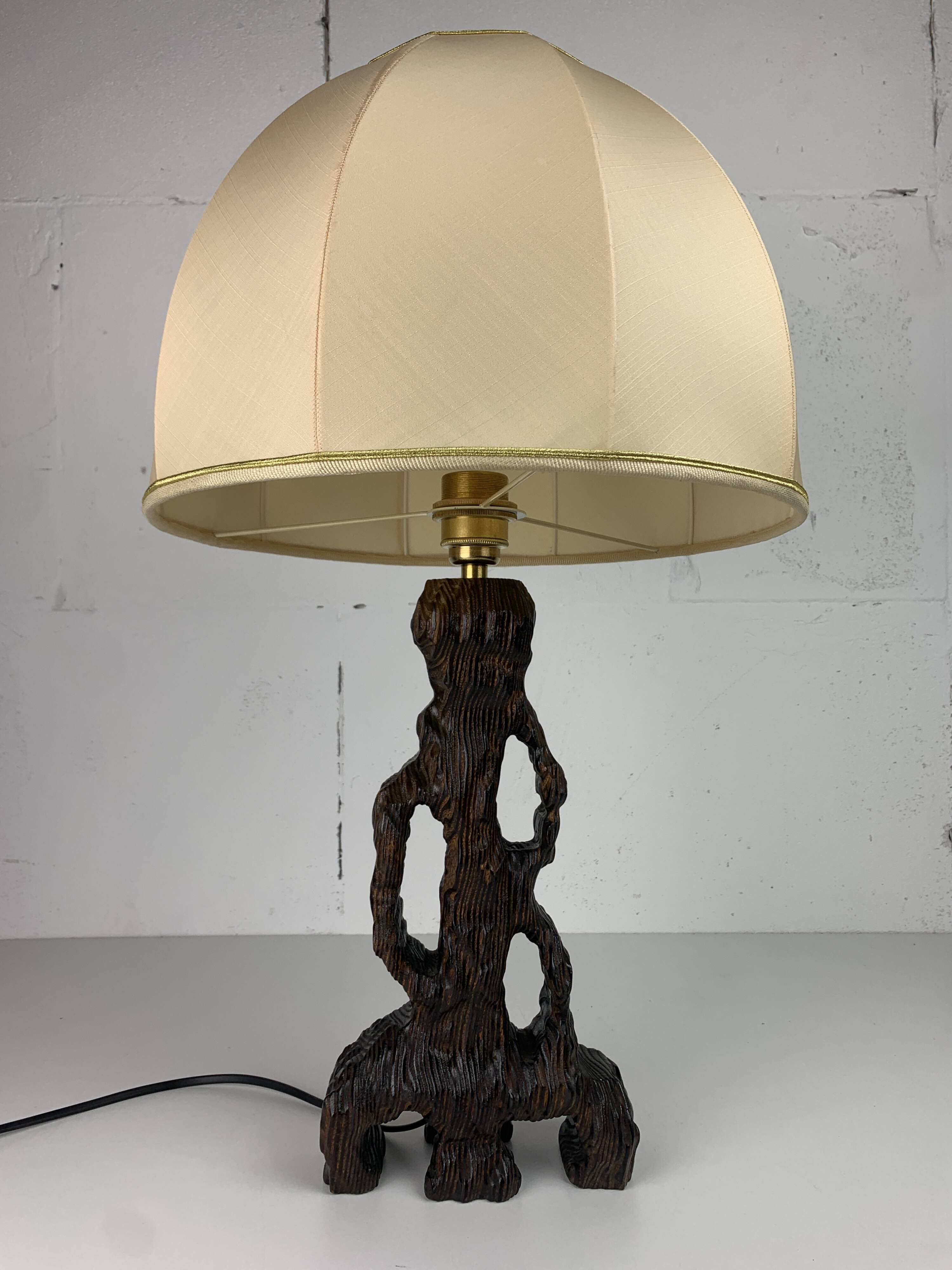 Brutalist organic mushroom table lamp, Dutch 1960s
