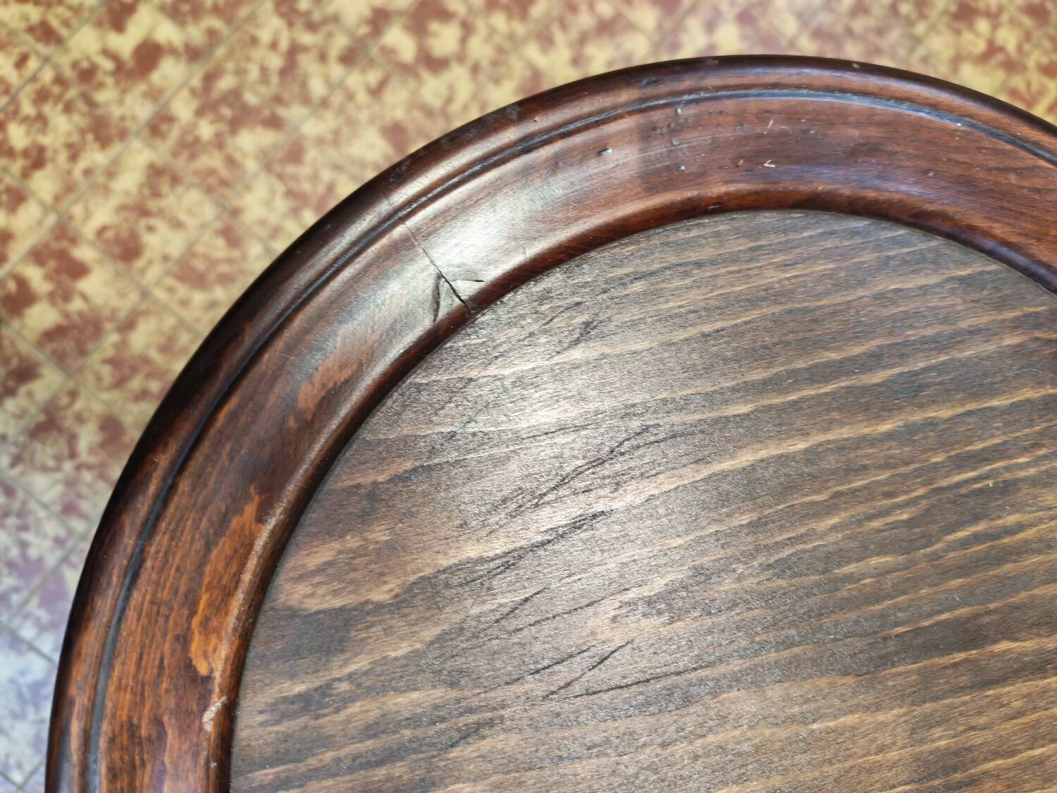 Wooden pedestal table