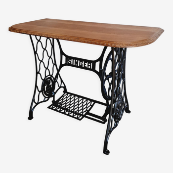 Cast iron and wood console