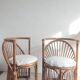 Pair of vintage rattan armchairs circa the 1960s.