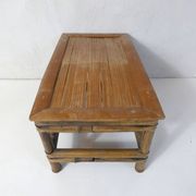 ancien petit Banc en bambou marche pied vintage
