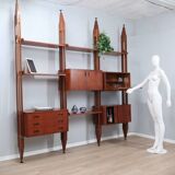Mid century Italian design teak bookcase 1950s