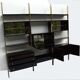Library shelves in lacquer and brass by Roche Bobois 1970 s