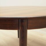 Round rosewood table, Danish design, 1970s, production: Skovby Møbelfabrik