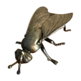 Vintage insect ashtray in gold metal