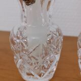 2 bougeoirs en en cristal d'Arques