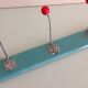Blue and Red Hook three-headed / vintage 50-60 years