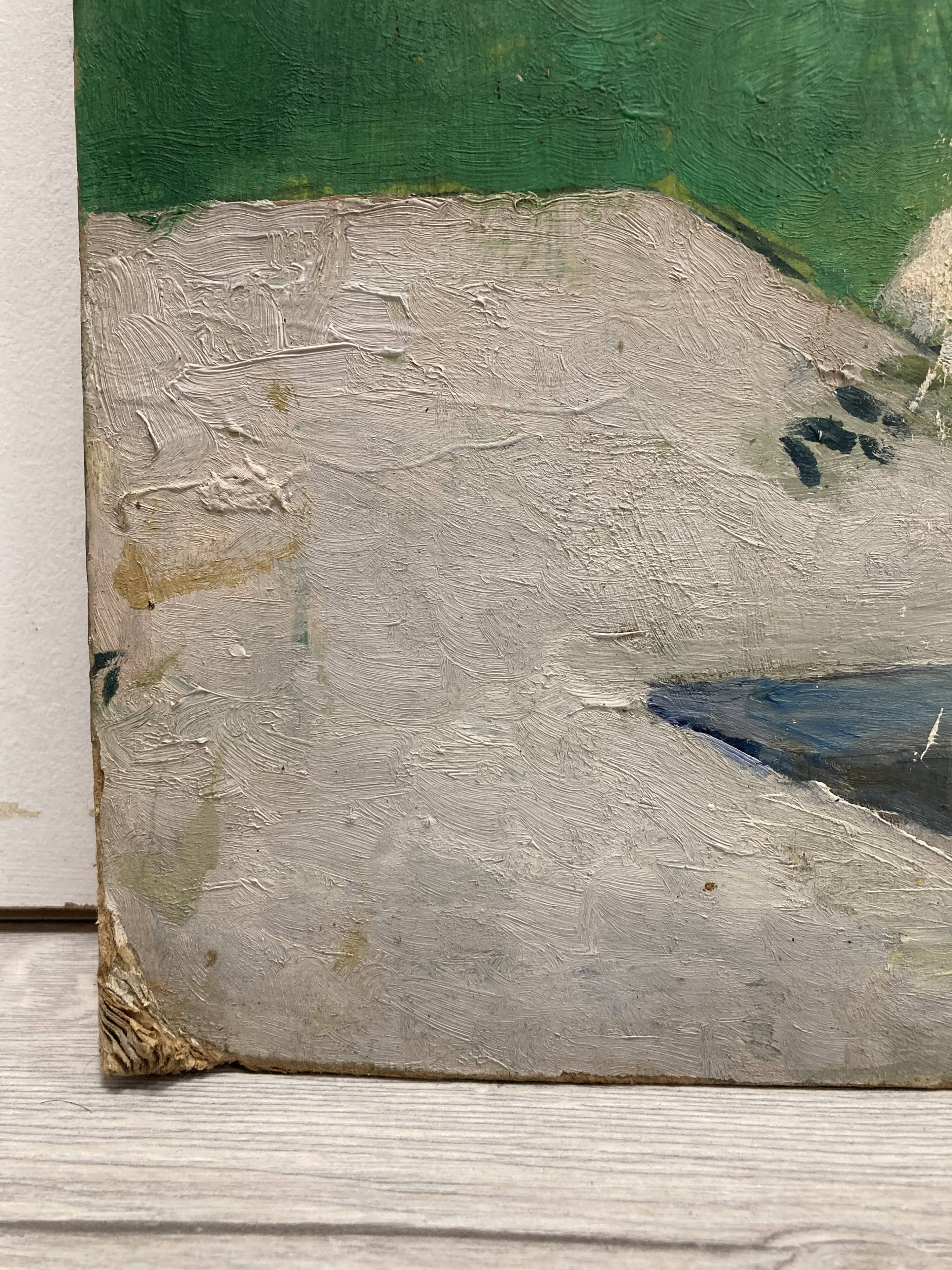 Oil on sign "The Three Graces"