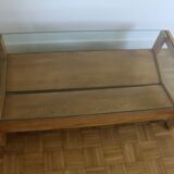 Oak and glass coffee table 1960