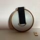 Old small round frame curved glass natural dried flowers