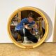 Vintage Round Rattan Mirror From Denmark | Scandinavian BOHO Mirror