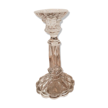 Imposant chandelier en verre moulé
