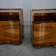 1940s pair of Art Deco bedside tables, Czechoslovakia
