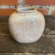 Vintage 1970s Beige and Gold Ceramic Vase by Dr Pierre Ricaud