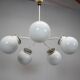 1970s glass chandelier, Czechoslovakia