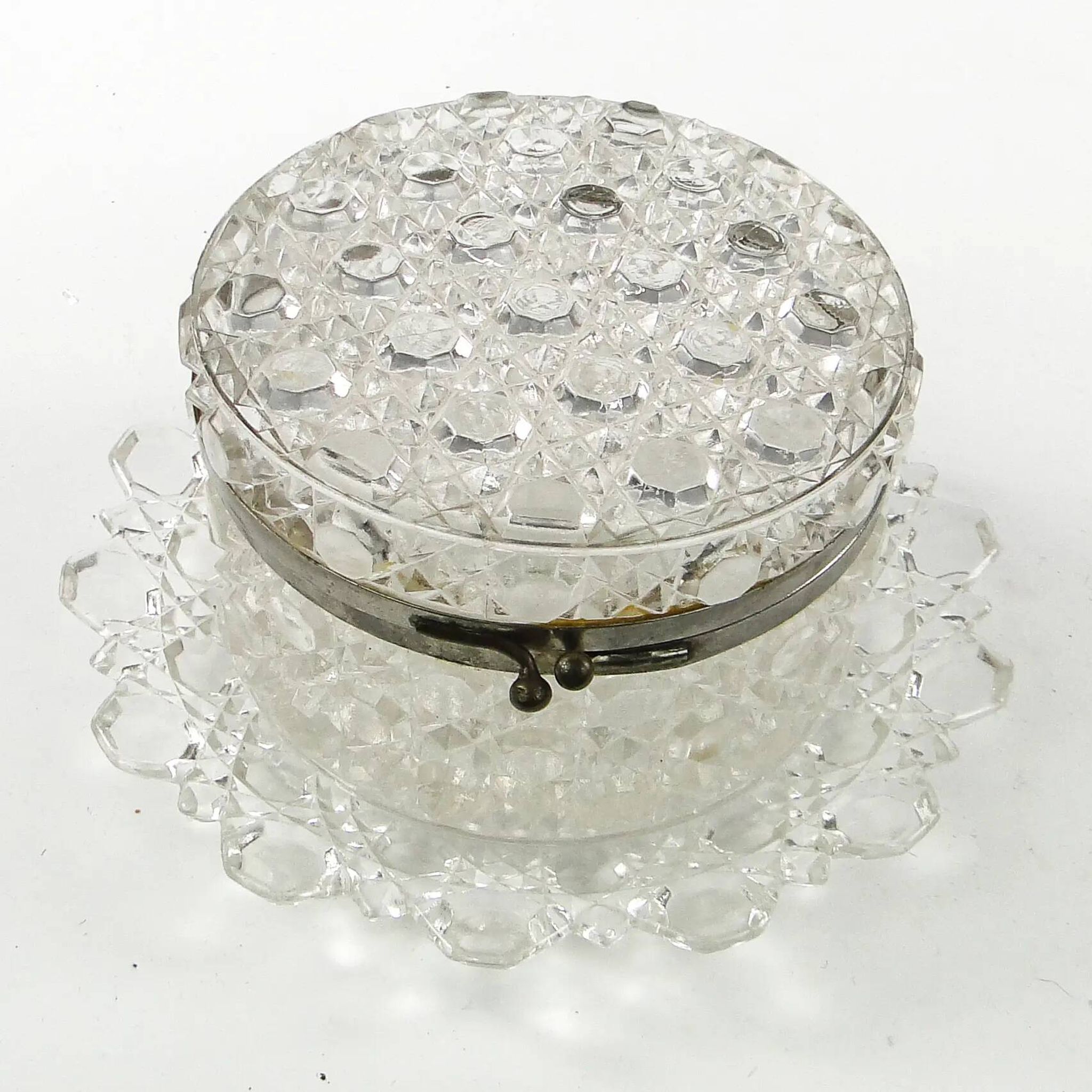 Art Deco bonbonniere, glass, HSG Ząbkowice, Poland, 1930s