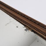 Grand miroir ancien 65cm, cadre en bois sculpté