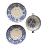 Villeroy & Boch Mettlach "Burgenland" bouillon cup and its two saucers.